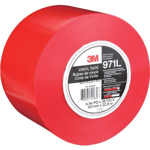 【SS制限事項 38万商いもの以上10%OFF】 ３Ｍ 超高耐久伝達ルート磁気テープ ９７１Ｌ 赤 １０１．６粍×３２．９ｍ 1巻