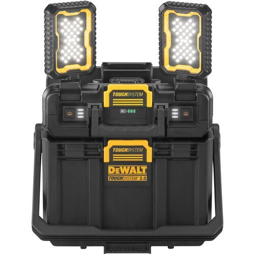 【期間限定!対象商品P2～20倍】 ＤＥＷＡＬＴ　投光器・収納ボックス　　タフシステム２．０ライトボックスパワースタックセット　２０００ｌｍ&times;２個 1Ｓ｜福祉用具のバリューケア