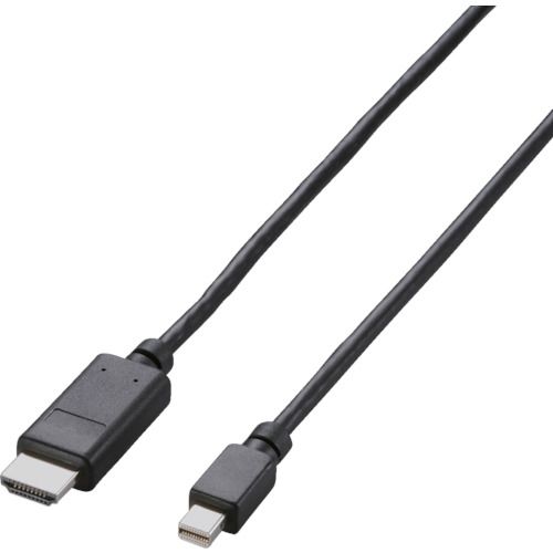 【期間限定!対象商品P2～20倍】 ＥＬＥＣＯＭ Ｍｉｎｉ ＤｉｓｐｌａｙＰｏｒｔ－ＨＤＭＩ変換ケーブル ２ｍ ブラック 1本