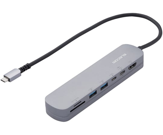 【SS押さえる 38万商いもの以上10%OFF】 Type-CドッキングステーションアルミボディUSB-A×2HDMI×1USB-C×2SD+microSDカードスロットシルバー DST-C20SV1個