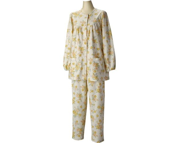 【期間限定!対象商品P2～20倍】 婦人長袖パジャマ（通年用） / TB2807　M　クリーム 1セット
