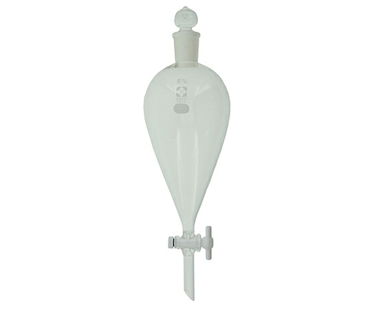 【期間限定!対象商品P2~20倍】 分液ロート スキーブ形 PTFEコック付 1L 014260-1000 1個