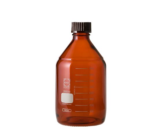 【期間限定!対象商品P2～20倍】 ねじ口びん(ﾒｼﾞｭｰﾑびん) 茶褐色 赤ｷｬｯﾌﾟ付 2L 017210-20001 1個