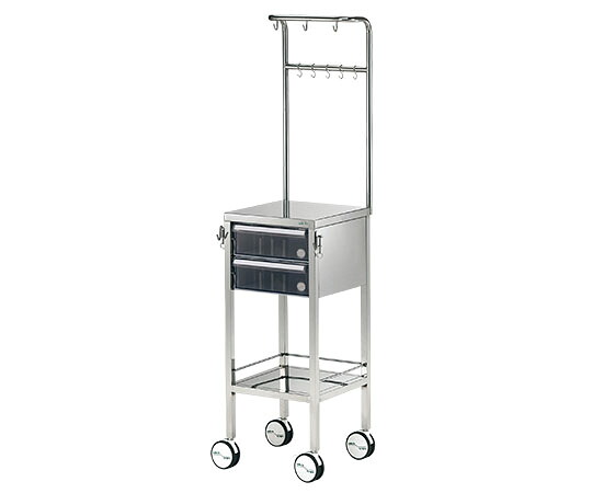 【期間限定!対象商品P2～20倍】 小型点滴処置車(樹脂引出し) 引出2段 1台