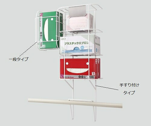 【期間限定!対象商品P2～20倍】 ｾｰﾌﾃｨPPEﾗｯｸ 手すり付けﾀｲﾌﾟ 270×145×730 004-49104 1個