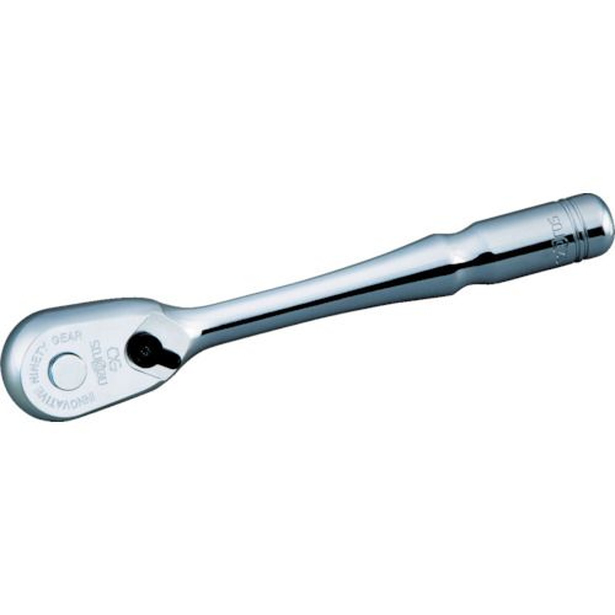 【期間限定!対象商品P2～20倍】 ｎｅｐｒｏｓ　９．５ｓｑ．コンパクトラチェットハンドル　歯数９０枚　差込角９．５ｍｍ　全長１２５ｍｍ　1個 (NBRC390)