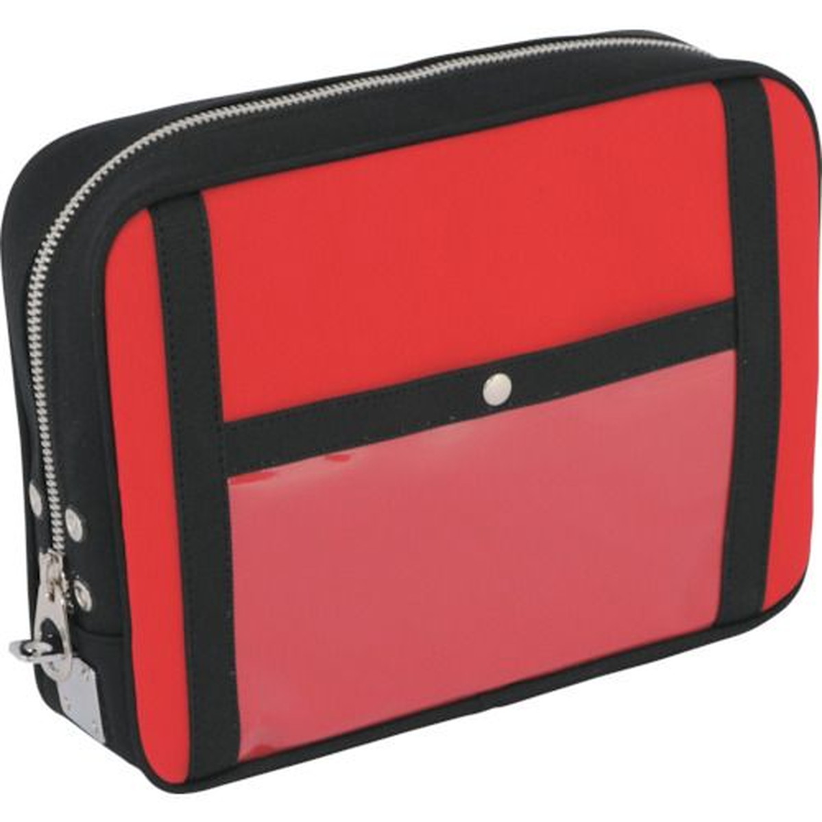【期間限定!対象商品P2～20倍】 ＳＡＮＥＩ　帆布メール用ポーチ（Ｌ）馬蹄錠金具付　赤　1個 (PLU02)