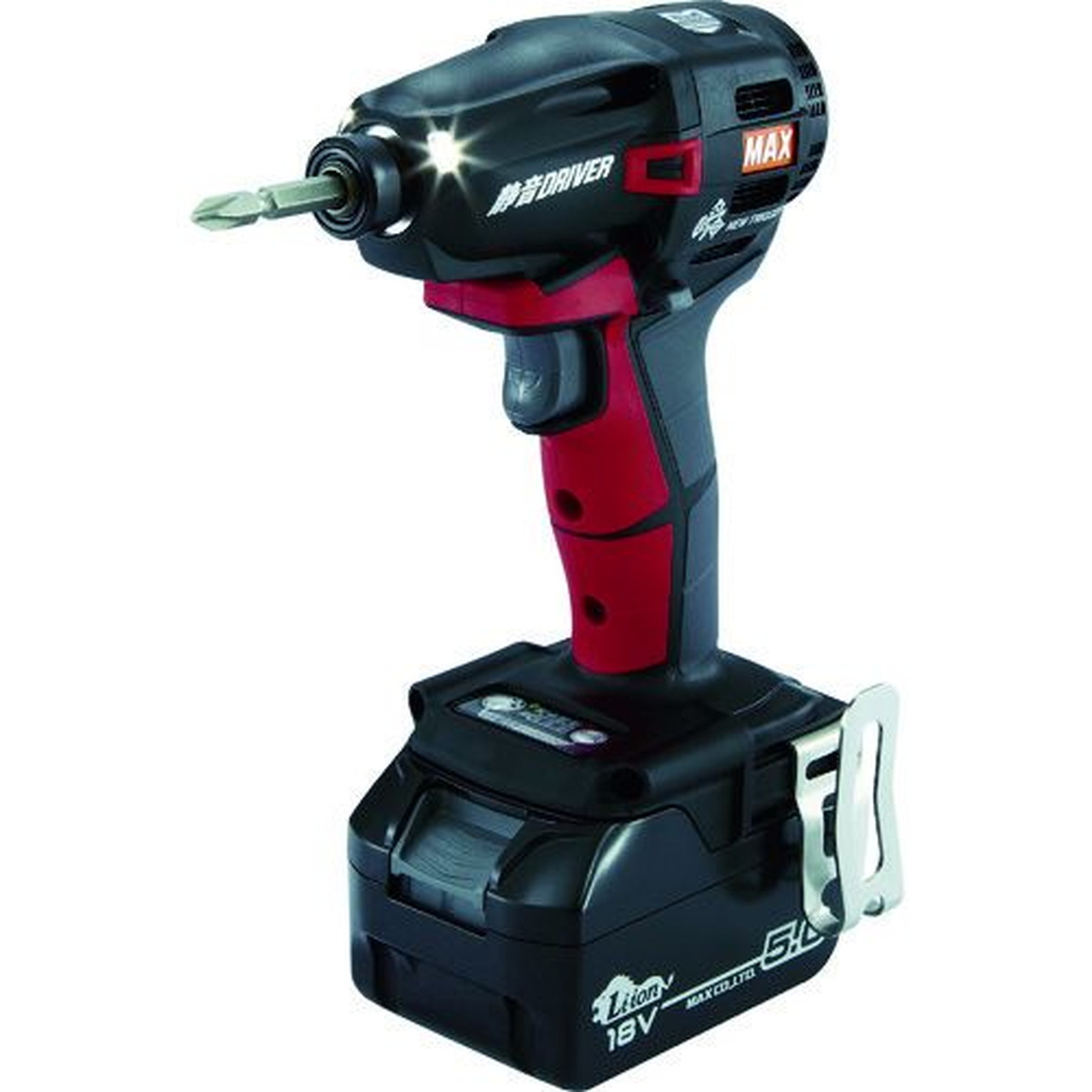 【SS押さえる 38万商いもの以上10%OFF】 ＭＡＸ １８Ｖ申し受ける静音ドライバセット（アカ）５．０Ａｈ 1台 (PJSD102B2C1850A)