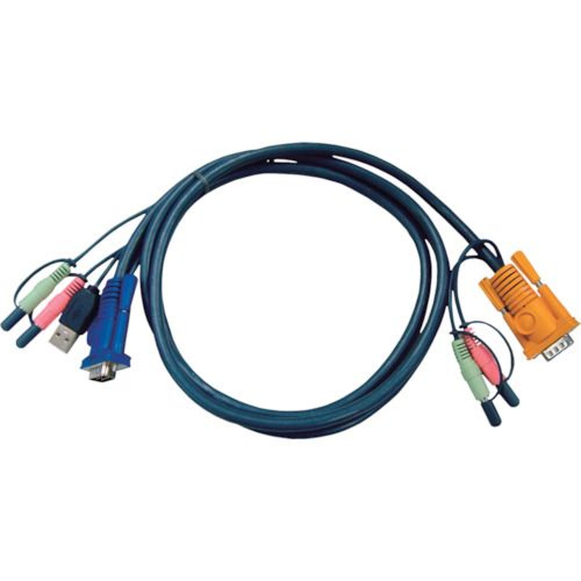 【SS制限事項 38万商いもの以上10%OFF】 ＡＴＥＮ ＵＳＢ ＫＶＭ有線テレビ オーディオ相応う ＳＰＨＤ ＫＶＭ用 １．２ｍ 1本 (2L5301U)