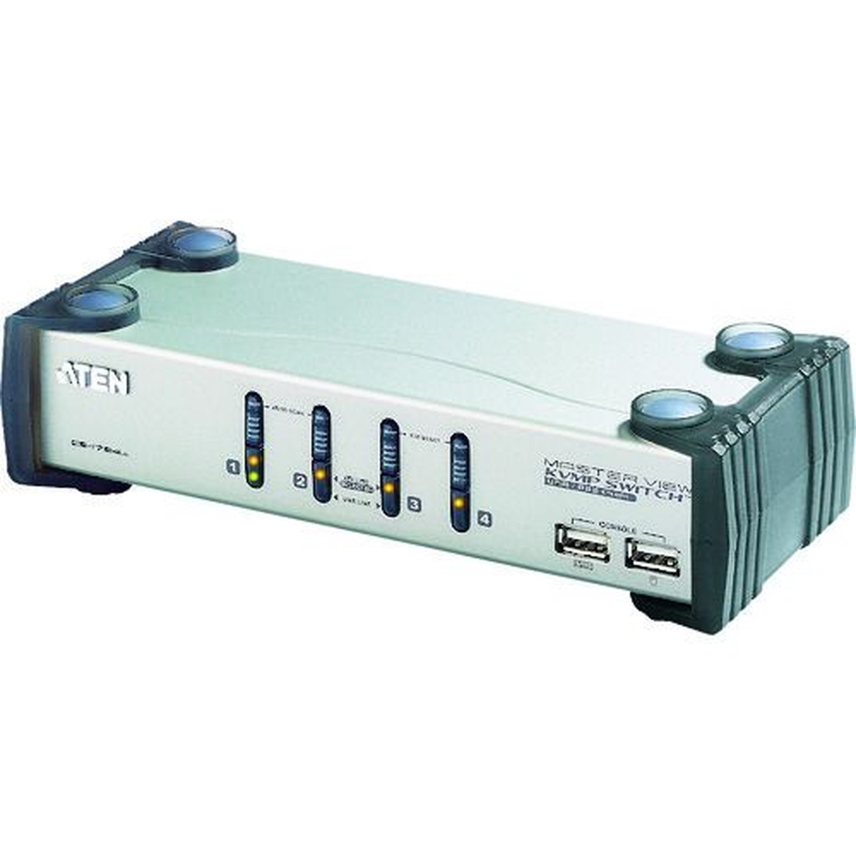【期間限定!対象商品P2～20倍】 ＡＴＥＮ ＫＶＭＰ［［ＴＭ上］］スイッチ ４ポート／ＵＳＢ／ＶＧＡ／オーディオ／ＵＳＢ２．０ハブ２ポート 1台 (CS1734A)