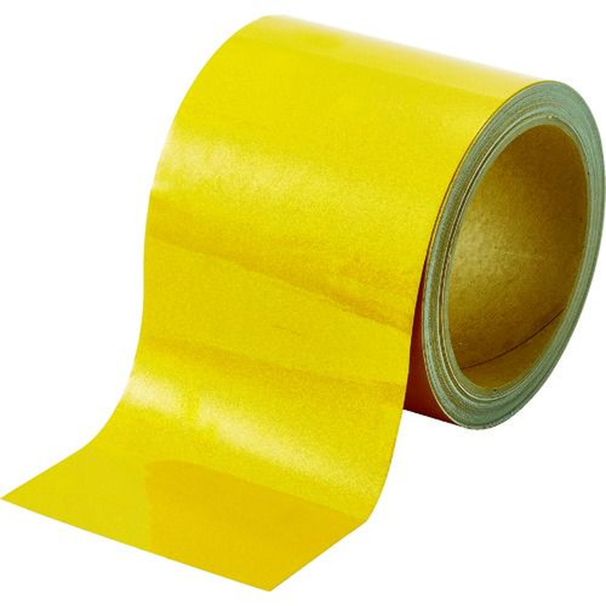 【期間限定!対象商品P2～20倍】 ＴＲＵＳＣＯ　再帰反射テープ　９０ＭＭＸ１０Ｍ　黄　1巻 (TRFT90Y)