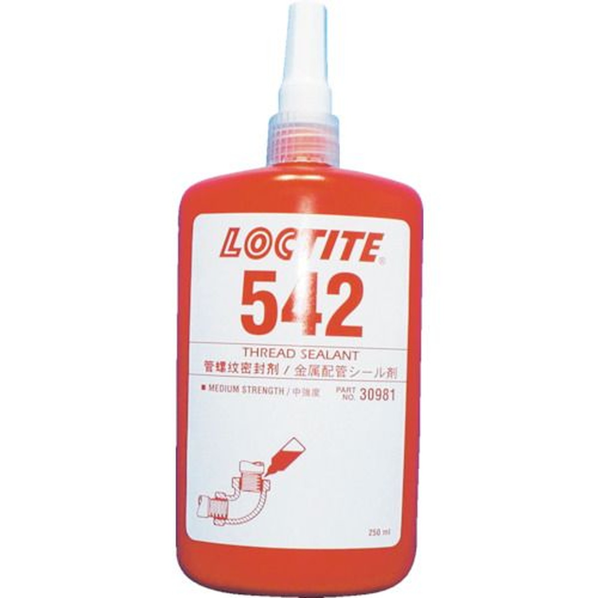 【期間限定!対象商品P2~20倍】 ロックタイト 配管シール剤 542 250ml 1本 (542250)|福祉用具のバリューケア