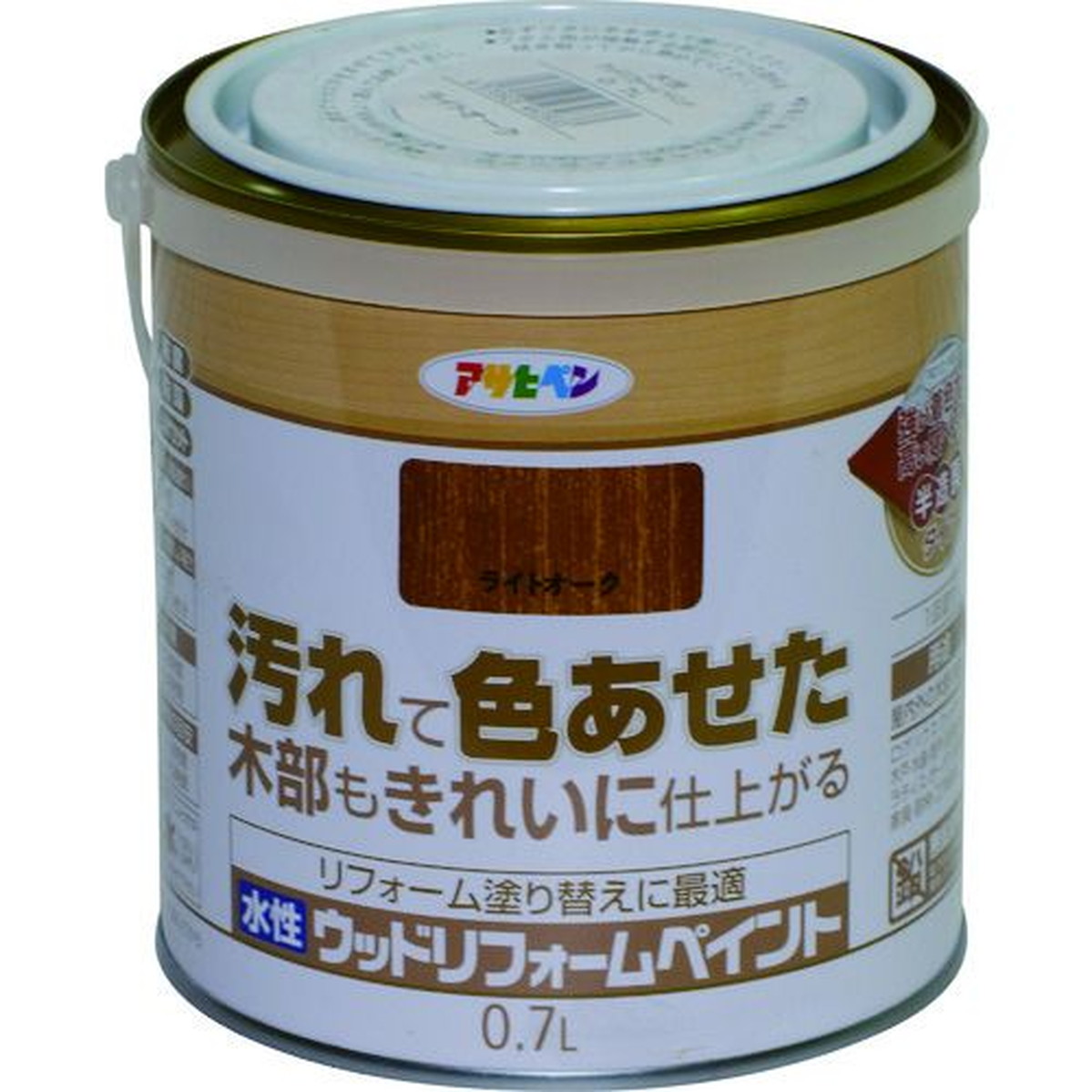 【期間限定!対象商品P2～20倍】 アサヒペン　水性ウッドリフォームペイント　０．７Ｌ　ライトオーク　1缶 (462633)