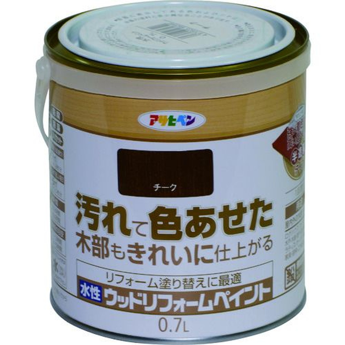 【期間限定!対象商品P2～20倍】 アサヒペン　水性ウッドリフォームペイント　０．７Ｌ　チーク　1缶 (462640)