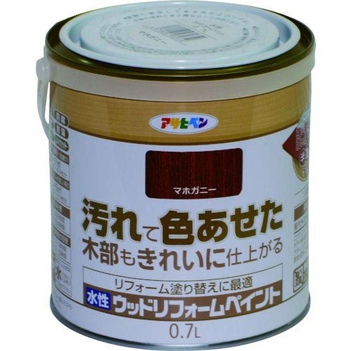 【期間限定!対象商品P2～20倍】 アサヒペン　水性ウッドリフォームペイント　０．７Ｌ　マホガニー　1缶 (462619)