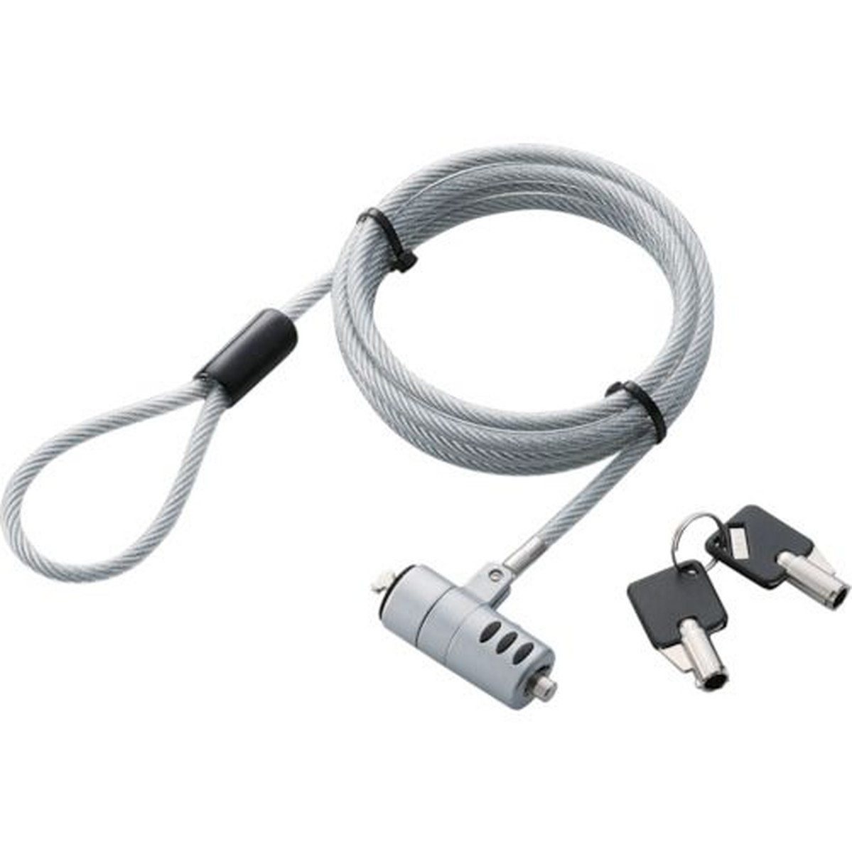 【期間限定!対象商品P2～20倍】 ＥＬＥＣＯＭ　セキュリティワイヤー　シリンダー錠　1個 (ESL7I)