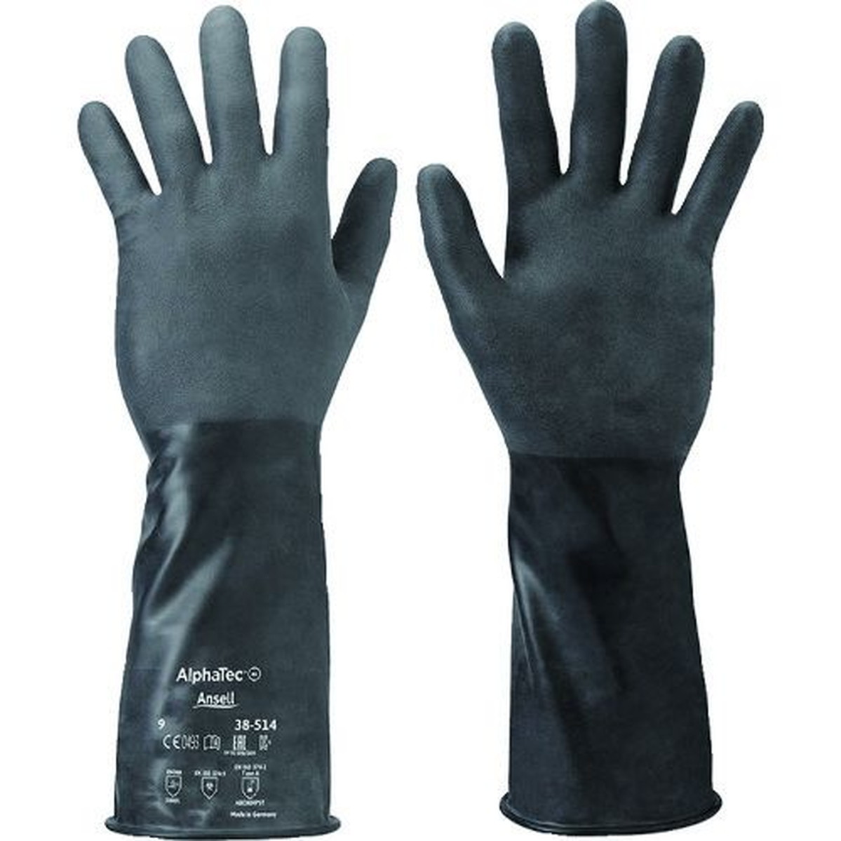 【期間限定!対象商品P2～20倍】 Ａｎｓｅｌｌ　耐薬品手袋　アルファテック　３８－５１４　Ｌサイズ　1双 (385149) 8,606円