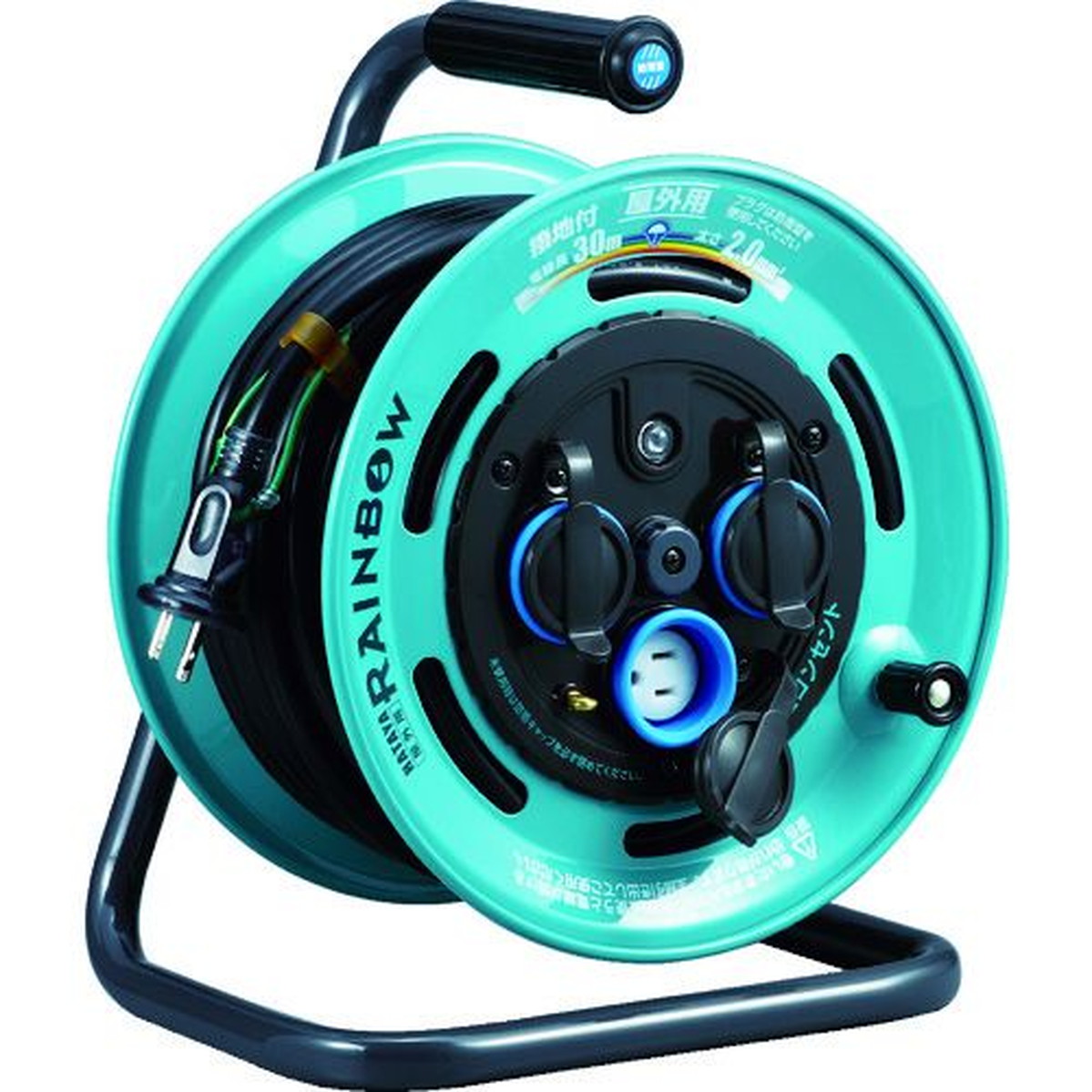 【期間限定!対象商品P2～20倍】 ハタヤ 屋外用レインボーリール 単相１００Ｖアース付 ３０ｍ 1台 (GE30K)