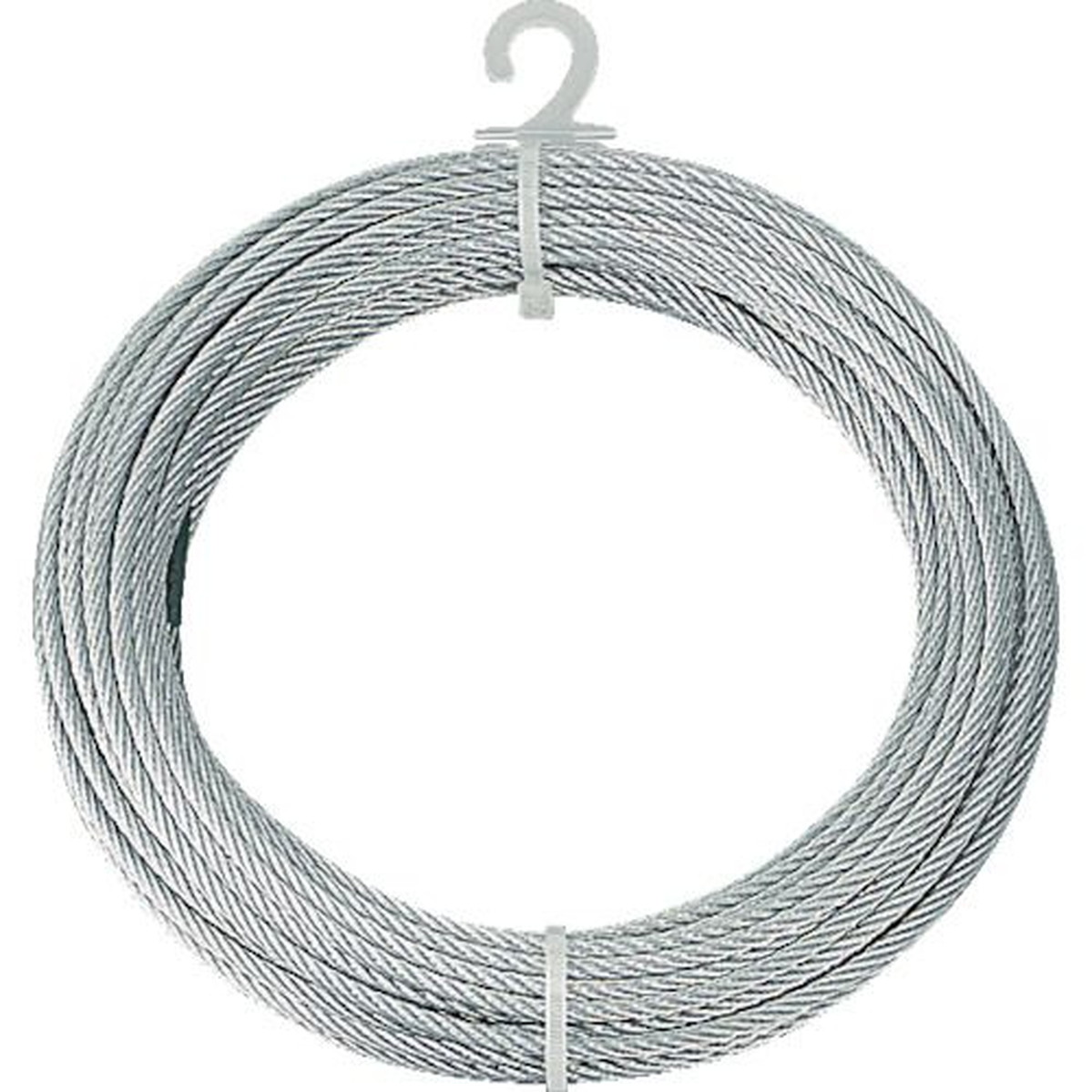 【期間限定!対象商品P2～20倍】 ＴＲＵＳＣＯ　メッキ付ワイヤーロープ　Φ９ｍｍＸ１０ｍ　1巻 (CWM9S10)