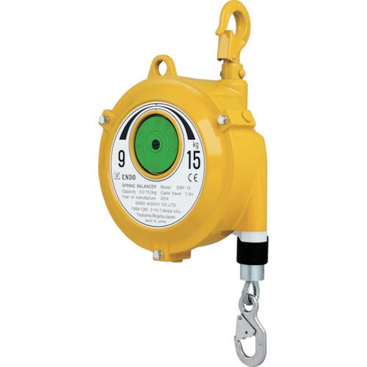 【SS制限事項 38万商いもの以上10%OFF】 ＥＮＤＯ スプリングバランサー ＥＷＦ－１５ ９～１５Ｋｇ １．３ｍ 1台 (EWF15)