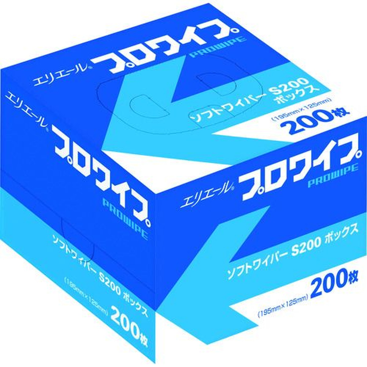 【期間限定!対象商品P2～20倍】 エリエール　ウエス　プロワイプ　ソフトワイパーＳ２００　２００枚×７２個入り　1Ｃｓ (703128)