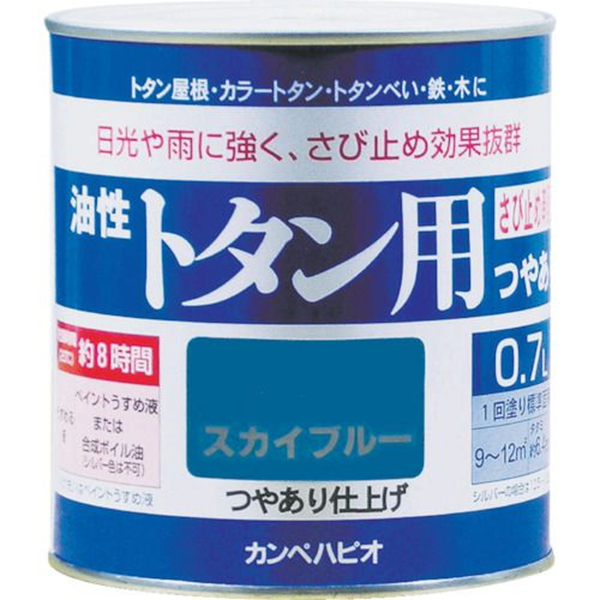 【期間限定!対象商品P2～20倍】 ＫＡＮＳＡＩ　カンペ　油性トタン用０．７Ｌグレー　1缶 (1305090.7)