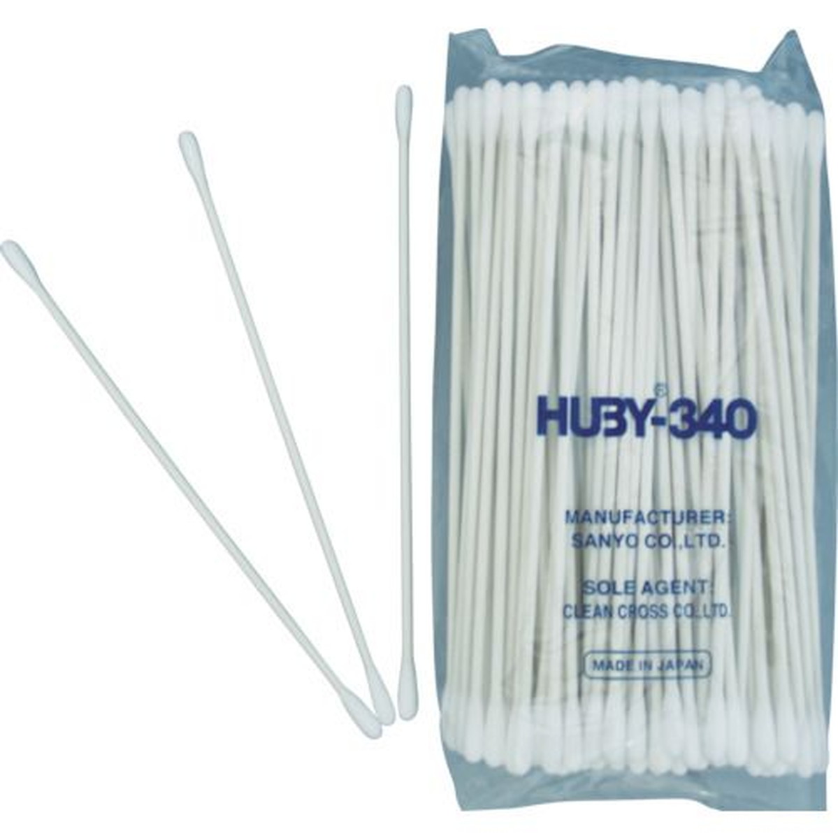 【SS制限事項 38万商いもの以上10%OFF】 ＨＵＢＹ ６in 産業用綿棒（先っちょ弾丸型）ＣＡ－００７ＭＢ （２０００本入） 1箱 (CA007MB)