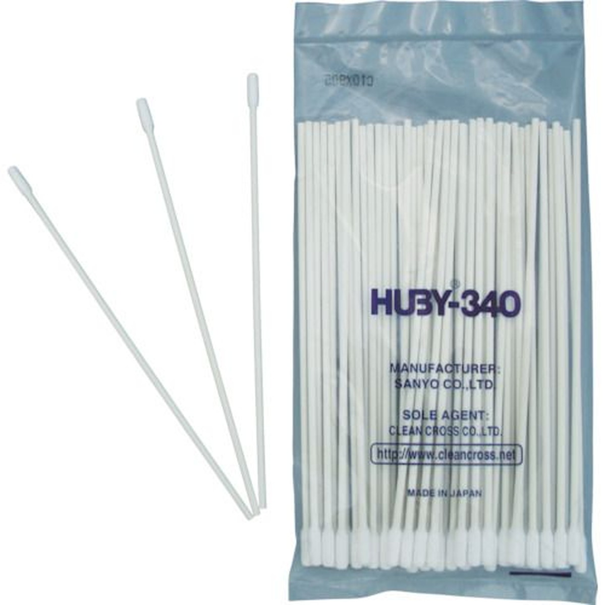 【期間限定!対象商品P2～20倍】 ＨＵＢＹ 工業用綿棒（先端筒型／モーターアッセイ）ＣＡ－０１０ＭＢ （２１００本入） 1箱 (CA010MB)