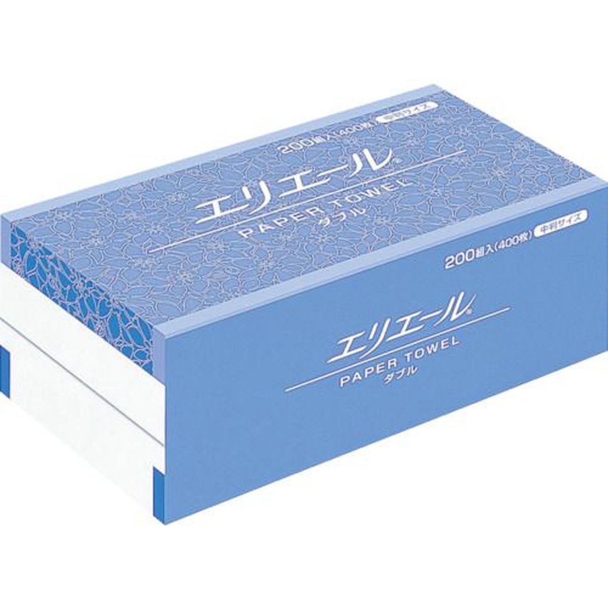 【期間限定!対象商品P2～20倍】 エリエール　ペーパータオル　ダブル２００組４００枚中判　1Ｃｓ (703169)