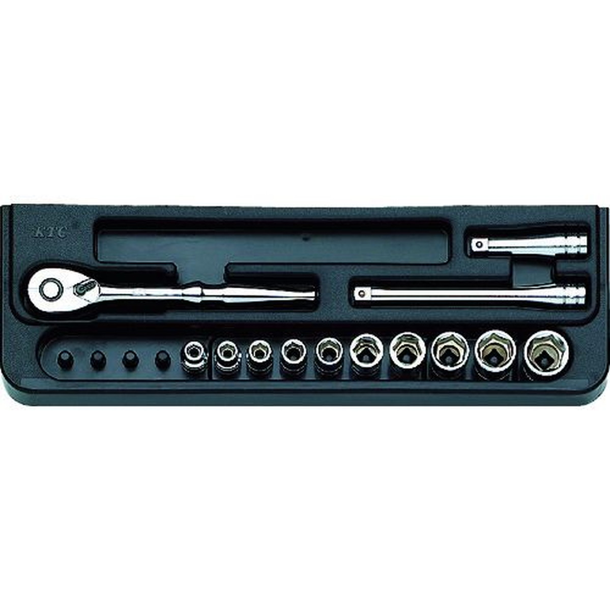 【期間限定!対象商品P2～20倍】 ＫＴＣ　６．３ｓｑ．ソケットレンチセット（１３点）　差込角６．３５ｍｍ　1Ｓ (TB210)