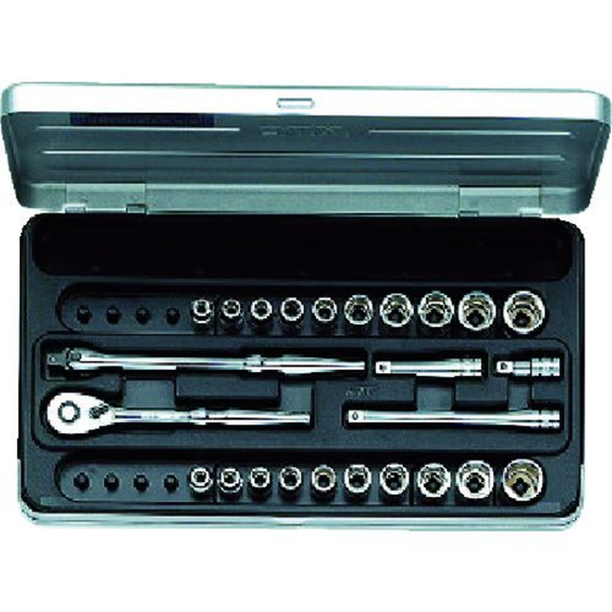 【期間限定!対象商品P2～20倍】 ＫＴＣ　６．３ｓｑ．ソケットレンチセット（２５点）　差込角６．３５ｍｍ　1Ｓ (TB2X20B)