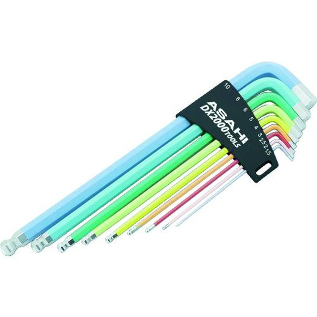 【期間限定!対象商品P2～20倍】 ＡＳＨ　９色カラー六角棒ボールポイントレンチ９本組　1Ｓ (AQUS910)