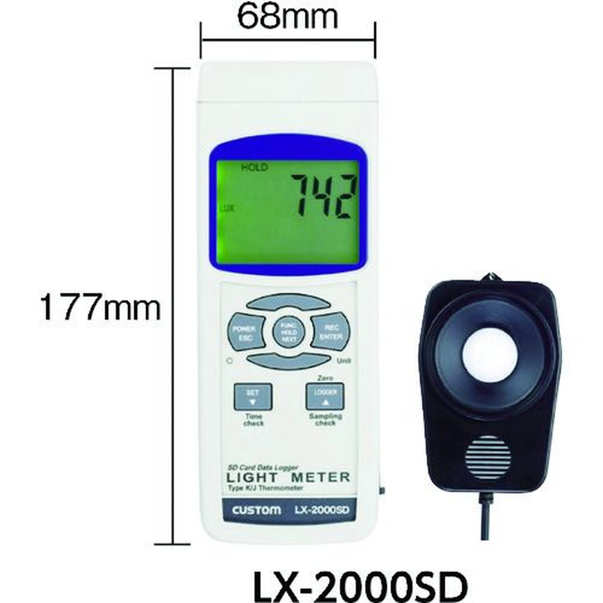 【SS押さえる 38万商いもの以上10%OFF】 ＣＵＳＴＯＭ デジタル照明計 位置づける活動の領域０～９９９００ｌｘ 1個 (LX2000SD)