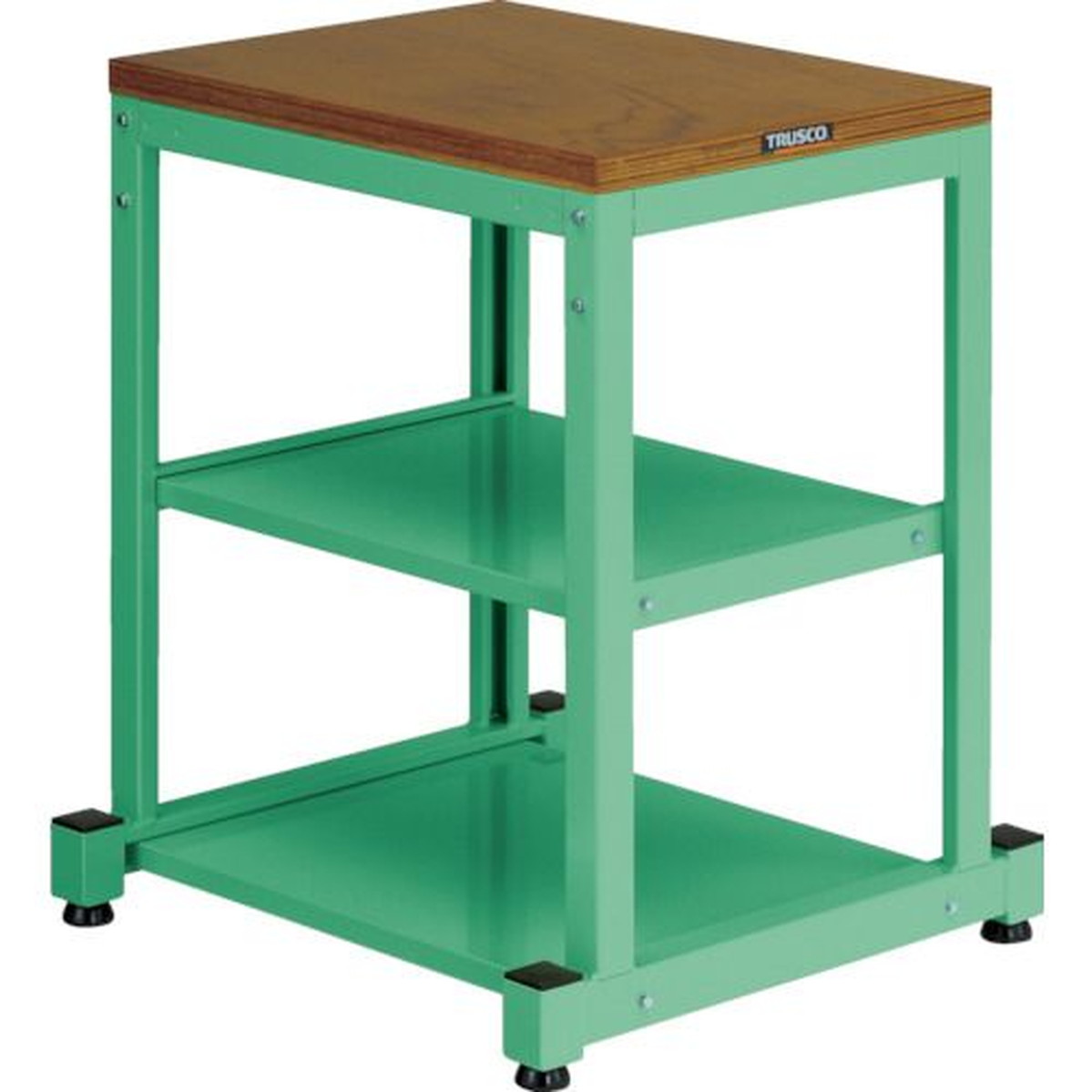 【期間限定!対象商品P2～20倍】 ＴＲＵＳＣＯ　ＢＮ型小型作業台　４５０Ｘ６００ＸＨ７４０　ヤンググリーン色　1台 (BN4560AYG)