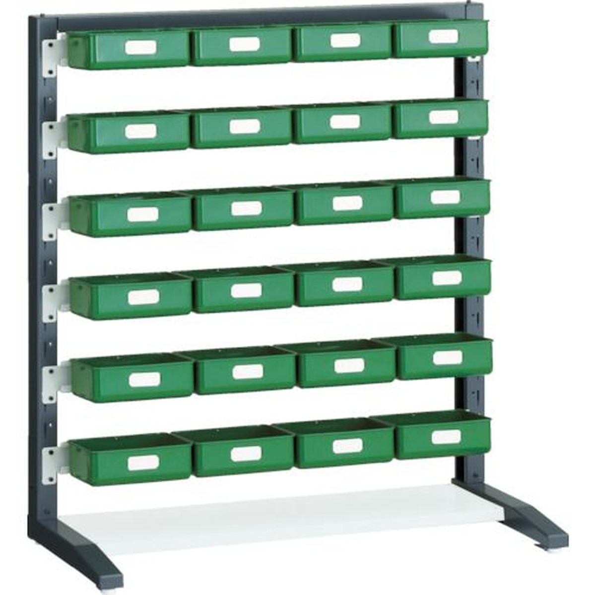 【期間限定!対象商品P2～20倍】 ＴＲＵＳＣＯ　ＵＰＲラック片面　Ｈ１０００　Ｋ&minus;２０ＨＹＧ　２４個付　1台 (UPRL1006D)｜福祉用具のバリューケア