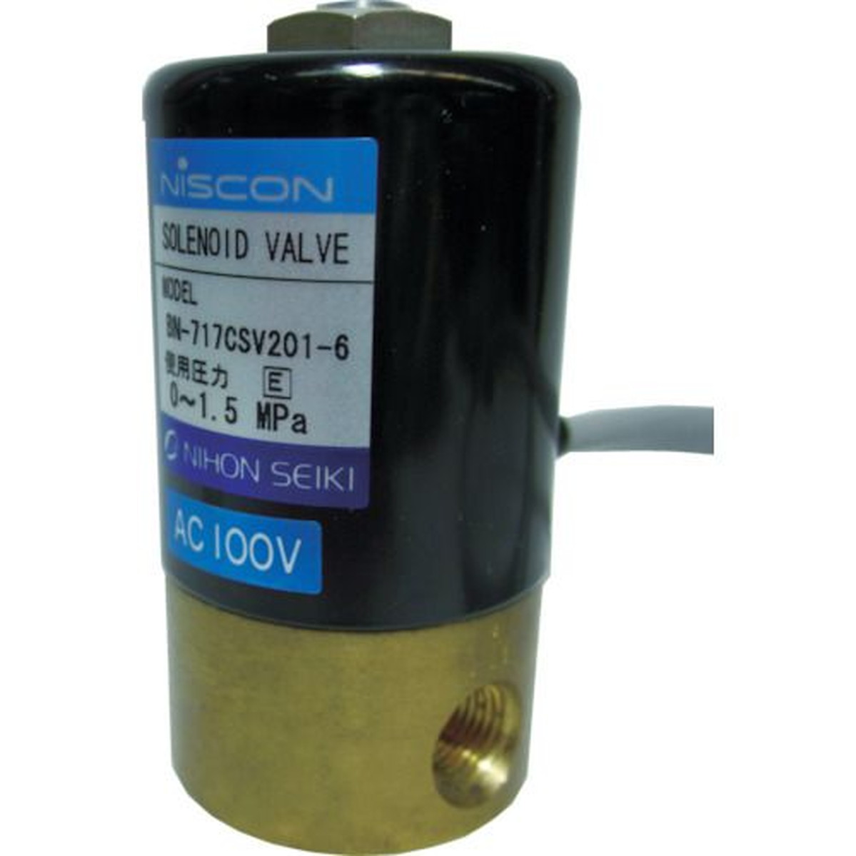 【期間限定!対象商品P2～20倍】 日本精器　２方向電磁弁　６ＡＡＣ１００Ｖ７１７ＣＳ　1台 (BN717CSV2016E100)