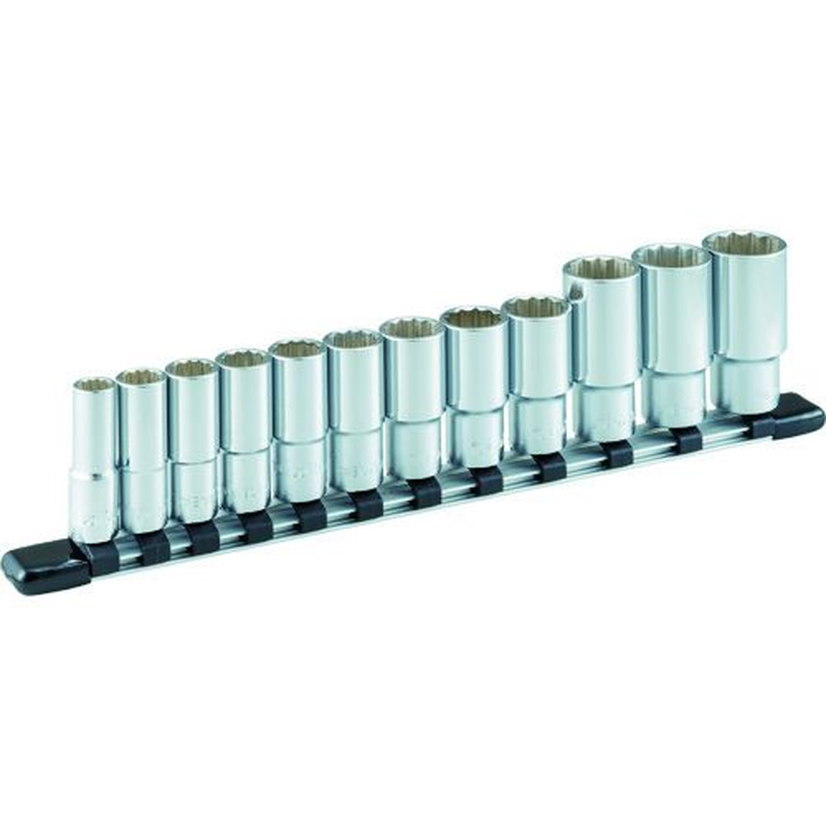 【期間限定!対象商品P2～20倍】 ＴＯＮＥ　ディープソケットセット（１２角・ホルダー付）　１２ｐｃｓ　差込角９．５ｍｍ　1Ｓ (HDL312A)｜福祉用具のバリューケア