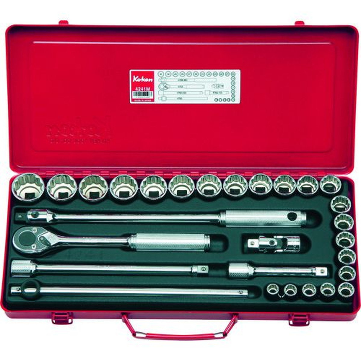 【期間限定!対象商品P2～20倍】 Ｋｏ－ｋｅｎ　ソケットセット　差込角１２．７ｍｍ　1Ｓ (4241M)