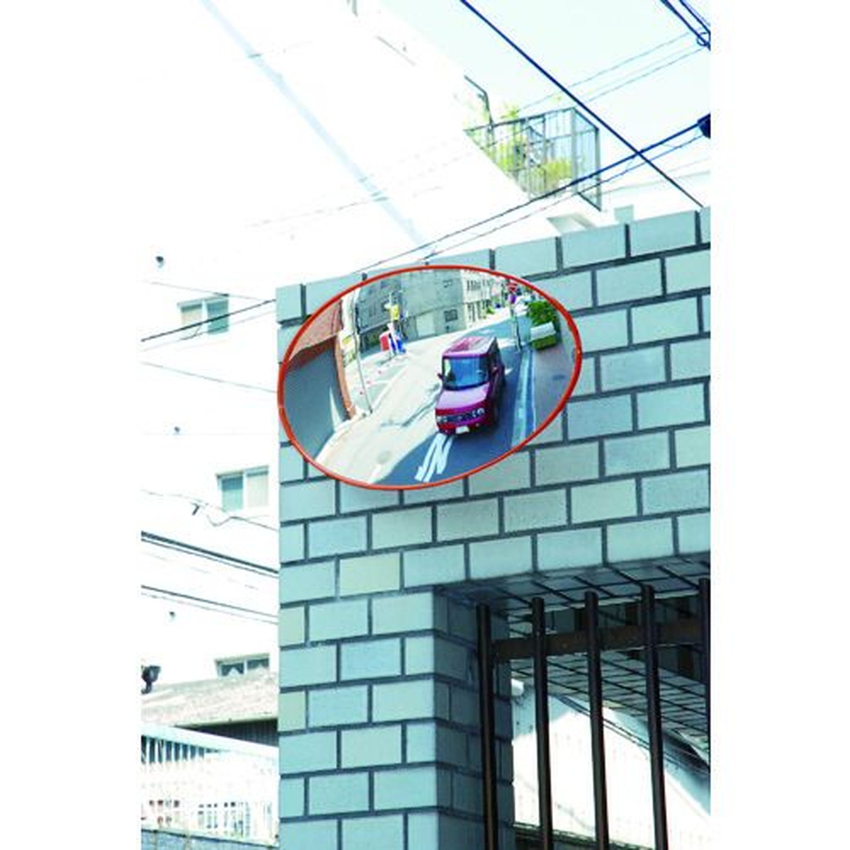【期間限定!対象商品P2~20倍】 光 ガレージミラー楕円型330mm×550mm 1個 (GMH335)|福祉用具のバリューケア