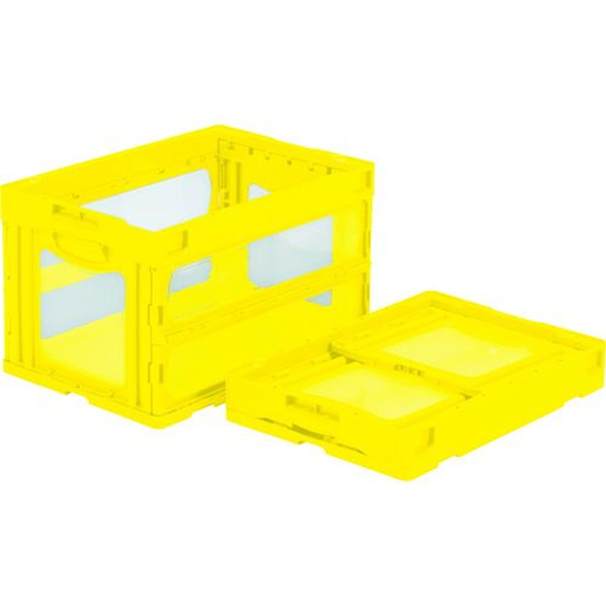 【期間限定!対象商品P2～20倍】 サンコー　折りたたみコンテナー　５５９０１０　マドコンＯ－５０Ｂイエロー　1個 (SKOO50BYE)