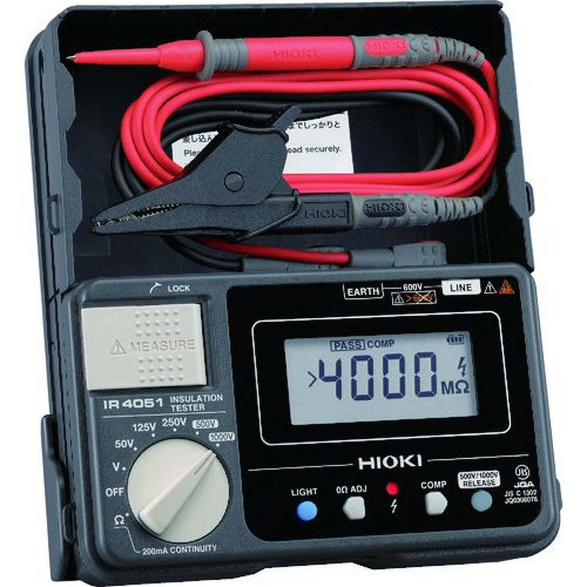 【期間限定!対象商品P2～20倍】 ＨＩＯＫＩ　デジタル絶縁抵抗計（５レンジ）　ＩＲ４０５１－１０　1台 (IR405110)