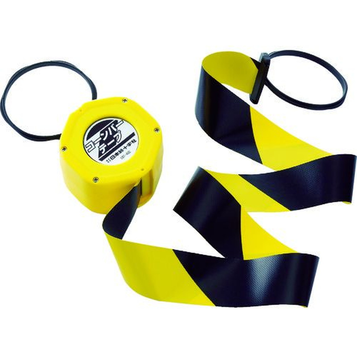 【SS制限事項 38万商いもの以上10%OFF】 緑十字 コーンバーテープ（バリアテープ） 黄／黒 ＣＢＴ－４００ ５０粍幅×４ｍ 自動小銃一巻き 1個 (284051)