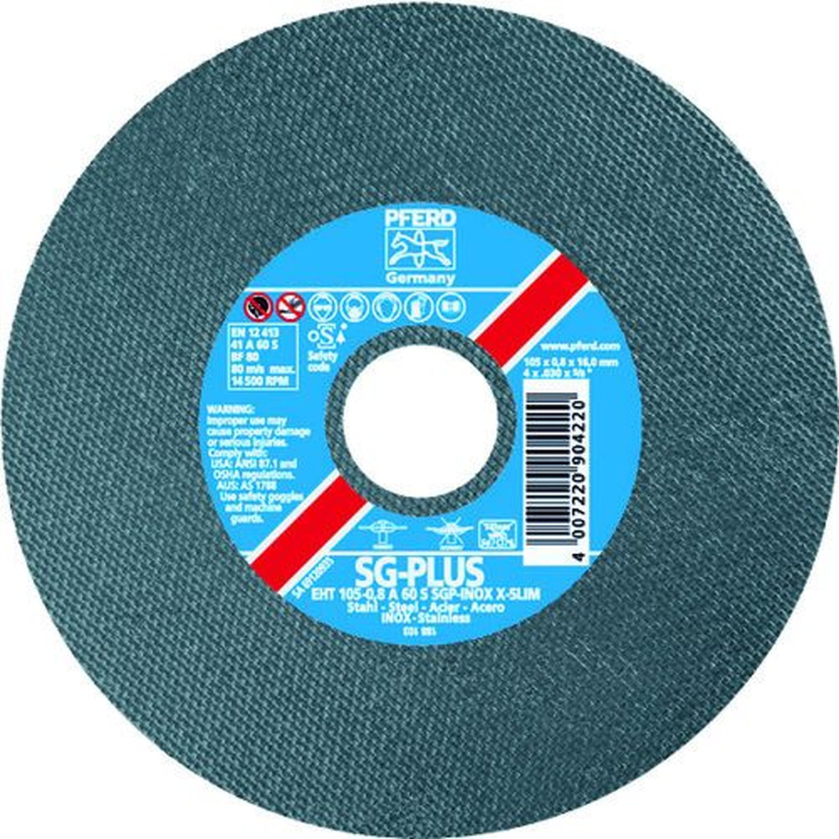 【期間限定!対象商品P2～20倍】 ＰＦＥＲＤ　切断砥石　ＳＧ－ＥＬＡＳＴＩＣ　１０５Ｘ１．０Ｘ１５　Ａ６０Ｒ　25枚 (EHT105SGI941539)