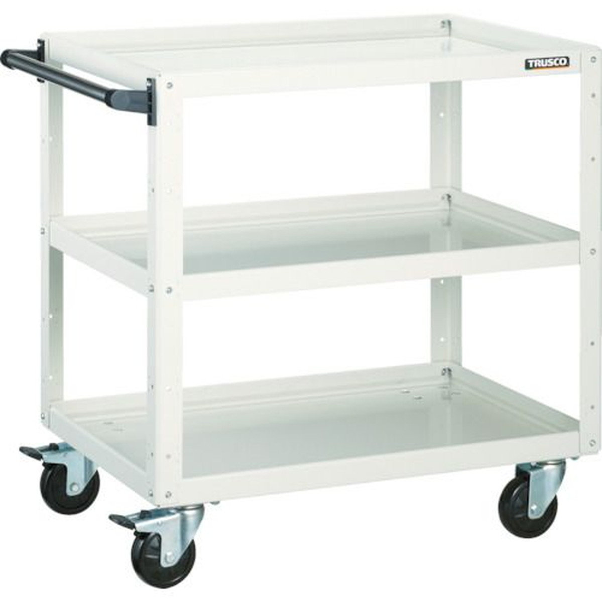 【SS押さえる 38万商いもの以上10%OFF】 ＴＲＵＳＣＯ 手道具手押し車 鷲手押し車 ７５０Ｘ５００ ４輪自在 白いこと 1台 (EGW672JW)