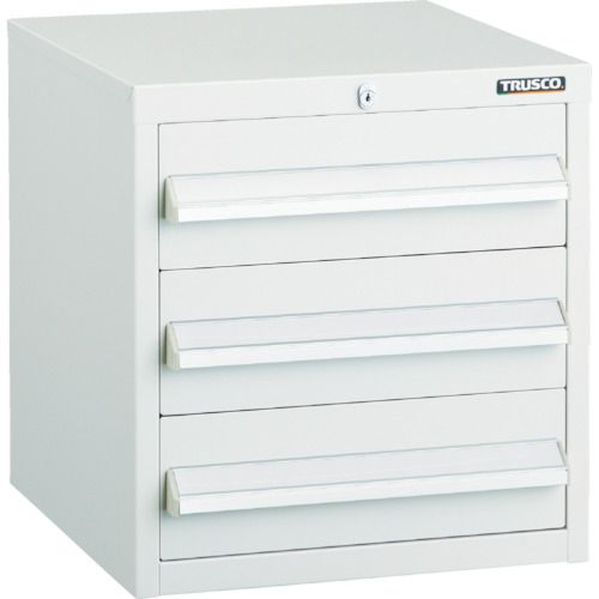 【期間限定!対象商品P2～20倍】 ＴＲＵＳＣＯ　ＬＶＲ型キャビネット　３９２Ｘ４１２ＸＨ４２０　引出３段　Ｗ　1台 (LVR424W)