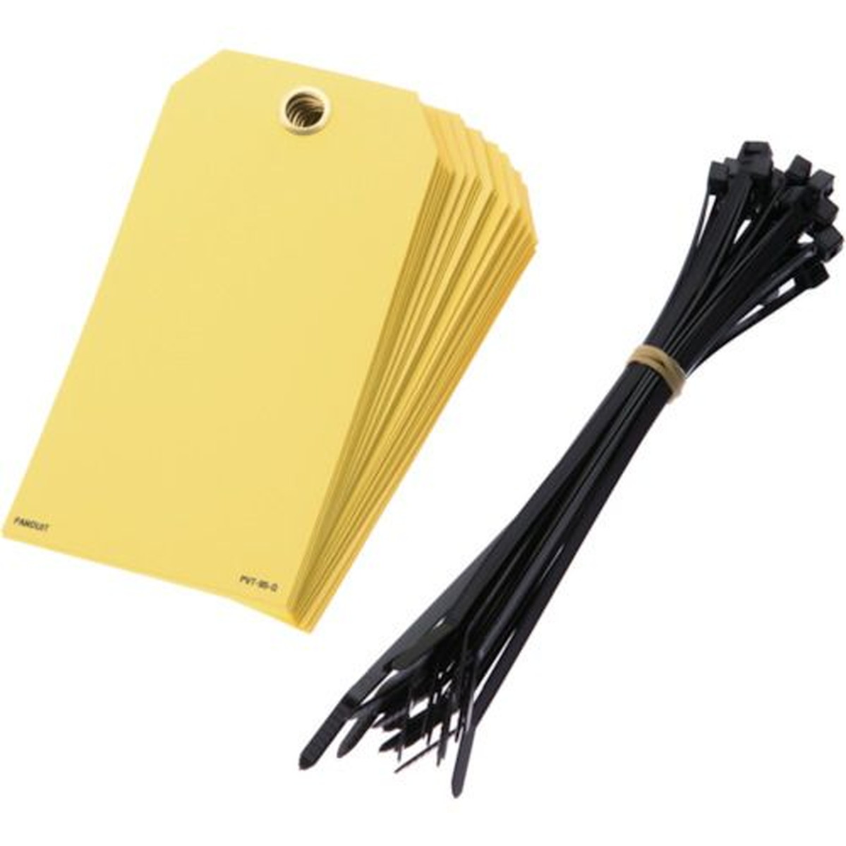 【期間限定!対象商品P2～20倍】 ＰＡＮＤＵＩＴ　書き込み用カラータグ　黄　（２５枚入）　1袋 (PVT95Q)