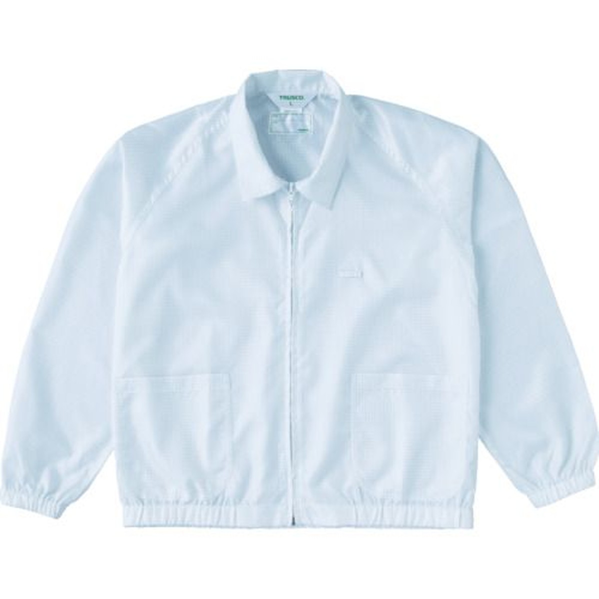 【期間限定!対象商品P2～20倍】 ＴＲＵＳＣＯ　制電糸グリッド仕様ジャケット（衿付）　ホワイト　３Ｌ　1着 (TCLGJW3L)