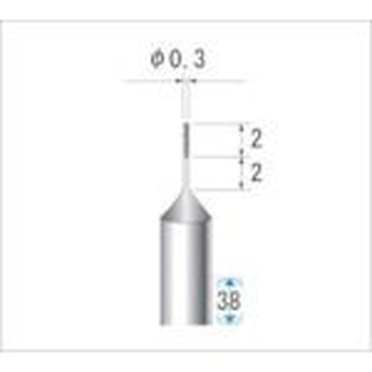 【期間限定!対象商品P2～20倍】 ナカニシ 超硬軸電着ＣＢＮバー 円筒型 φ０．３×２×軸φ３ ＃６００ 1本 (12251)