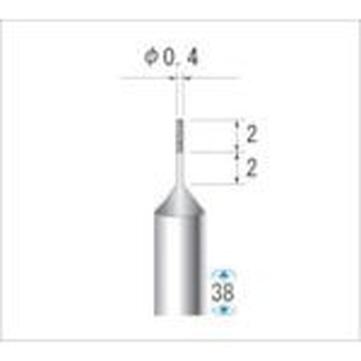 【期間限定!対象商品P2～20倍】 ナカニシ 超硬軸電着ＣＢＮバー 円筒型 φ０．４×２×軸φ３ ＃６００ 1本 (12252)
