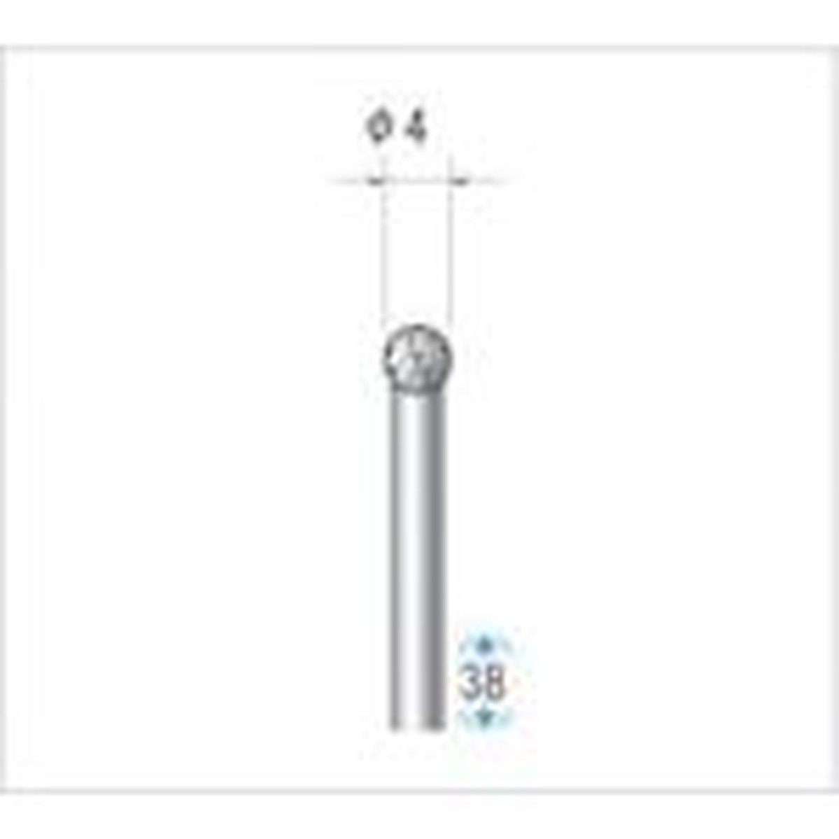 【SS押さえる 38万商いもの以上10%OFF】 ナカニシ 超硬截断機 球型 ダブルとり捨てる φ４×３．４×軸φ３ 1本 (24074)